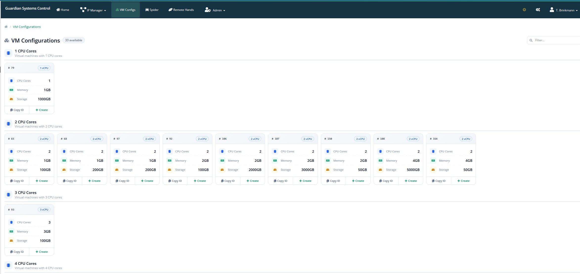 VM Configurations