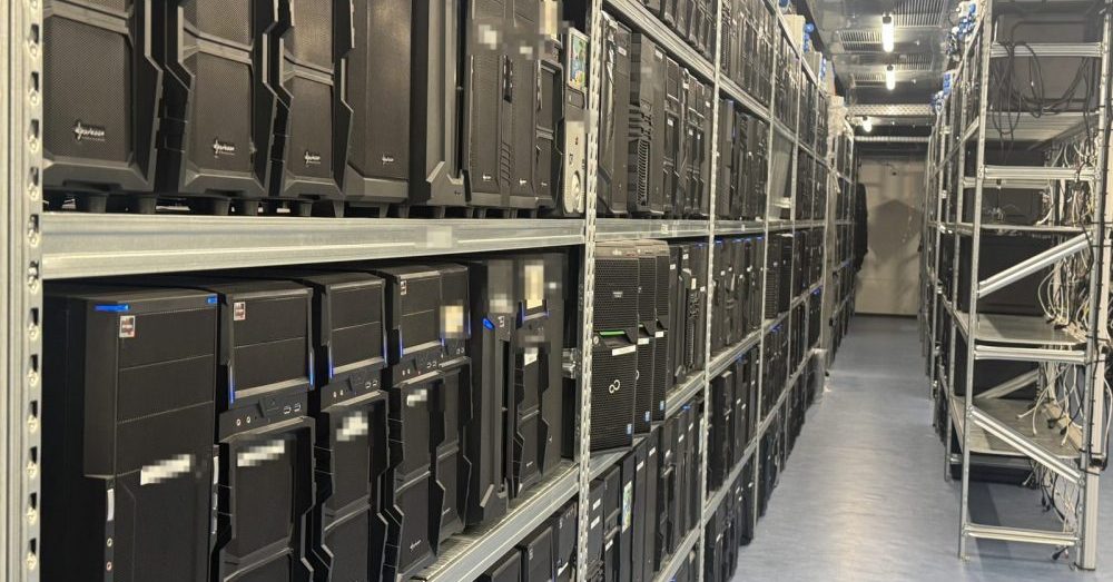 Regalreihen der Tower-Colocation