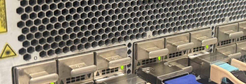 Router with populated 100G ports